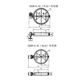 GD3W-0.5(手動)、TG9W-0.5C(電動)輕形通風(fēng)蝶閥